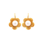 Stephanie Albertson Double Layer Earrings with Pearl - Be On Park