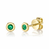 Shy Creation Emerald Bezel Stud