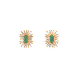 Suzanne Kalan Emerald and Diamond Earrings