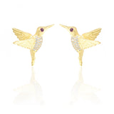 Jenna Blake Humming Bird Earrings with Diamond and Ruby