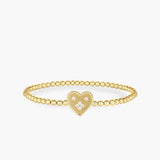 Roberto Coin Venetian Princess Diamond Heart Bracelet