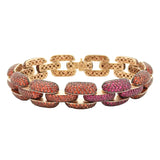Christophe Danhier Orange Sapphire and Ruby Bracelet