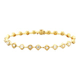 John Apel Asher and Round Cut Diamond Bracelet with Sapphire