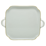 Herend Golden Edge Gold Square Tray With Handles