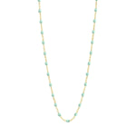 Classic Gigi Clozeau Necklace in Yellow Gold, 16.5", White - Be On Park