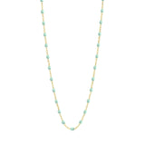 Classic Gigi Clozeau Necklace in Yellow Gold, 16.5", White - Be On Park