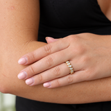 Oval Diamond Bezel Eternity Band
