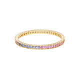 Sethi Couture Rainbow Sapphire Scallop Band