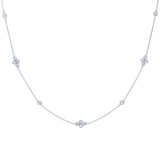 Kwiat White Gold Diamond Strings Quads Necklace