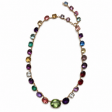Pocket of Rocks Vintage Multi-Gemstone Riviera Necklace - Be On Park