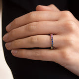 Kimberly Collins Rainbow Sapphire Eternity Band