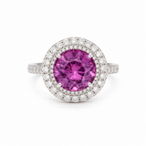Oscar Heyman Pink Sapphire & Diamond Ring