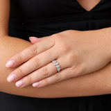 Oval Diamond Bezel Band