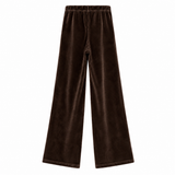 Suzie Kondi Zephyra Velour Pants in Walnut