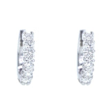 Roberto Coin 15mm single line diamond earrings