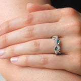 Emerald and Diamond Paisley Ring