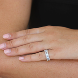 Daniella Design Platinum Emerald Cut Diamond Eternity Band