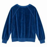 Suzie Kondi Samos Velour Sweatshirt in Peacock