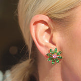 Goshwara "G-One" Marquie Tsavorite & Pink Sapphire Studs