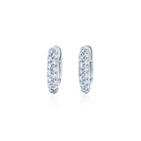 Kwiat Moonlight Petit Hoop Earrings with Pave Diamonds