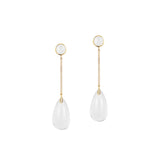 Goshwara 'Naughty' Moon Quartz and Diamond Long Bar Earrings