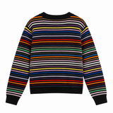 Suzie Kondi Kismet Cashmere Sweater in Black Multi Stripe