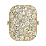 Single Stone Rectangular Cobblestone Ring