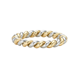Single Stone Lara Large Two Tone Twisted Ring