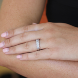 Daniella Design Platinum Radiant Cut Diamond Band