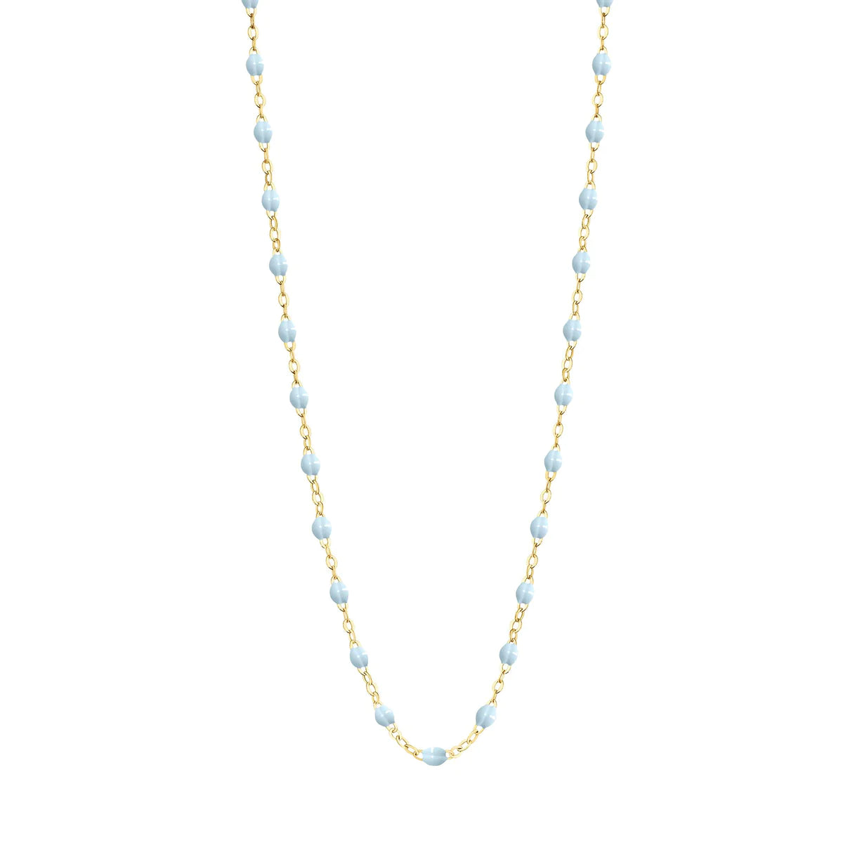 Classic Gigi Clozeau Necklace in Yellow Gold, 16.5", White - Be On Park