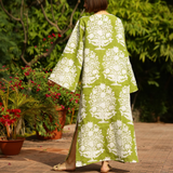 Maison Marigold Doha Kaftan in Green Bouquet - Be On Park
