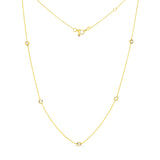 Roberto Coin Yellow Gold 5 station diamond necklace