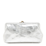 Il Bisonte Manuela Clutch Bag in Metallic Leather Color Metallic Silver - Be On Park