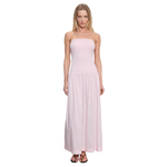 Enza Costa Cotton Bandeau Dress in Cherry Blossom - Be On Park