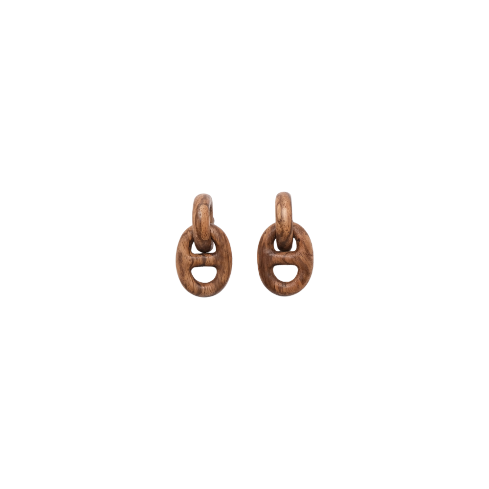 Monies Zema Zebrano & Silverplated Brass Earrings - Be On Park