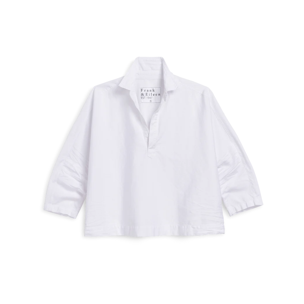 Frank & Eileen Gabi Popover Shirt in White - Be On Park
