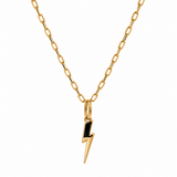 Sydney Evan 14K Yellow Gold Tiny Lightning Bolt Charm Necklace