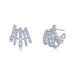 Kwiat five row diamond ear cuff stud earrings - Be On Park