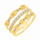 Nanis Aria 18K Yellow Gold Diamond Triple Band Ring