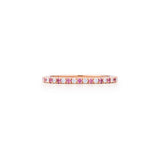 Kwiat Slim Ring with Diamonds and Pink Sapphires