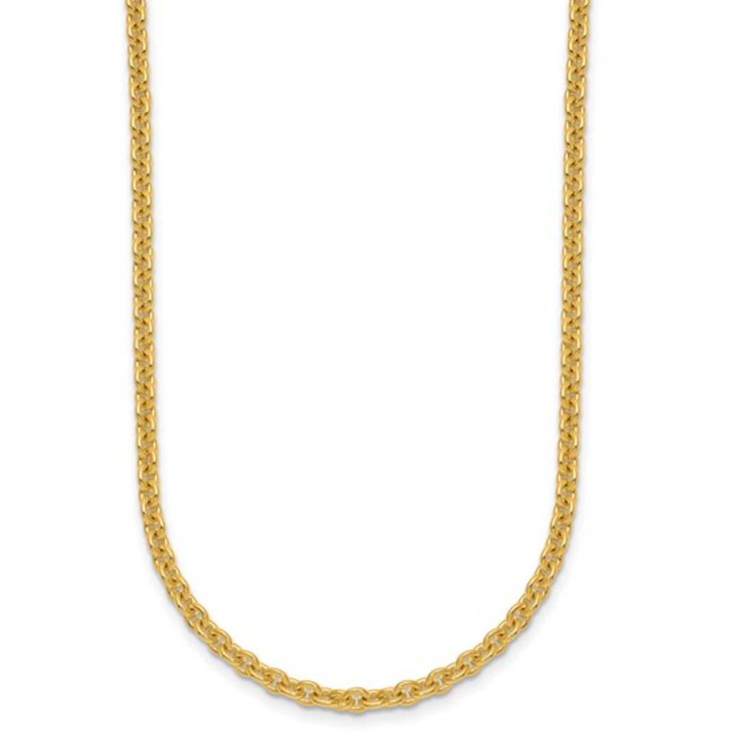Be On Park Polished Solid Round Cable Chain - Be On Park