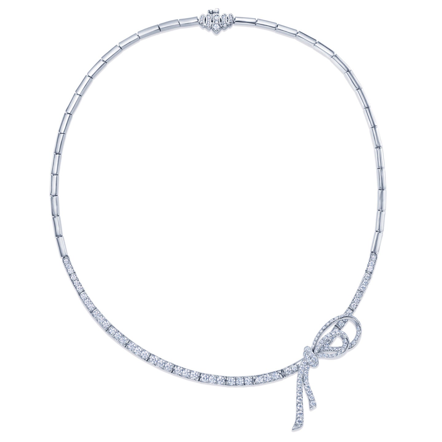 Kwiat Diamond Bow Line Necklace - Be On Park