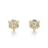 Temple St. Clair Blue Moonstone and Diamond Trio Earrings