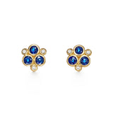 Temple St. Clair Blue Sapphire and Diamond Trio Earrings