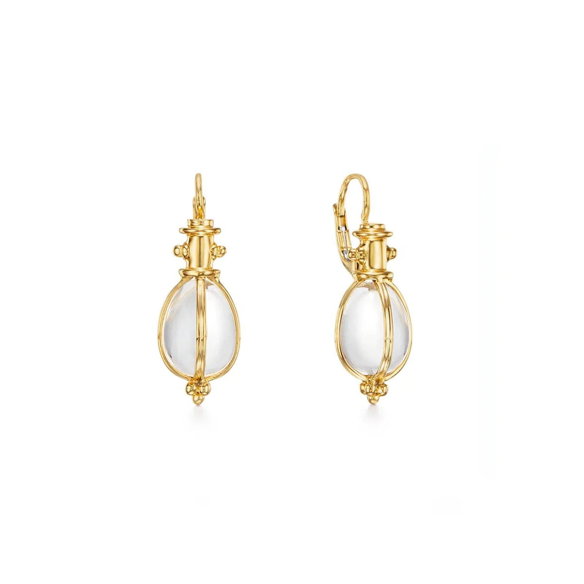 Temple St. Clair Classic Amulet Earrings with Natural Rock Crystal - Be On Park