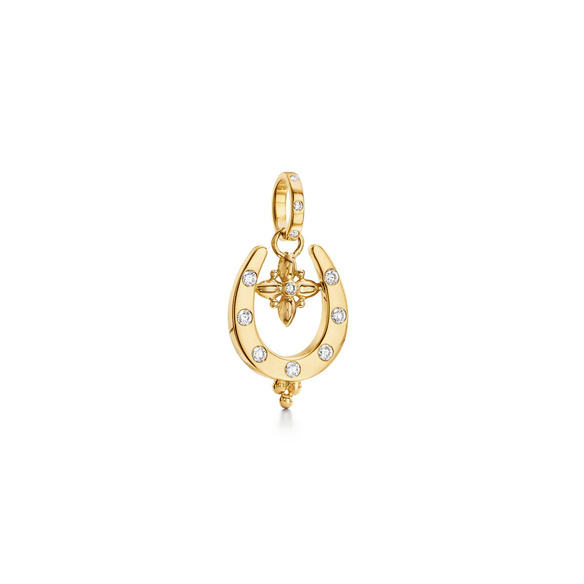 Temple St. Clair Horseshoe Pendant with Diamonds - Be On Park