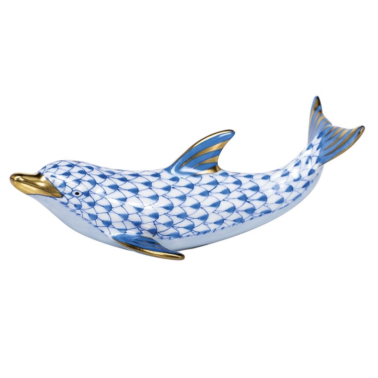 Herend Sapphire Playful Dolphin - Be On Park