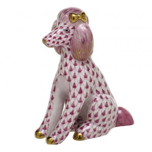 Herend Raspberry Poodle - Be On Park