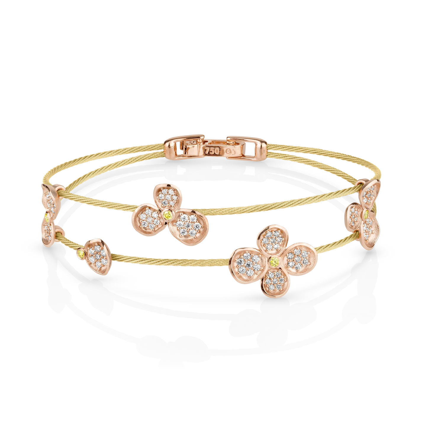 Paul Morelli Forget Me Not Double Wire Bracelet with Diamond - Be On Park