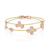 Paul Morelli Forget Me Not Double Wire Bracelet with Diamond - Be On Park